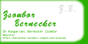 zsombor bernecker business card